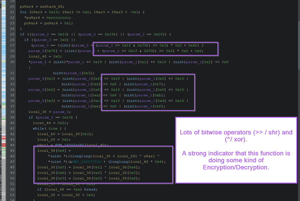 Ghidra Tutorial - Using Entropy To Locate Cobalt Strike Decryption Functions