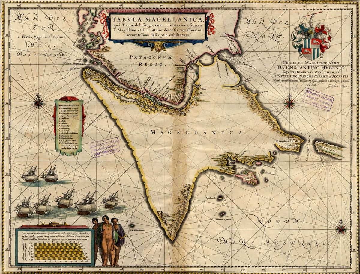 Las expediciones por el Amazonas, Chile y el Estrecho de Magallanes