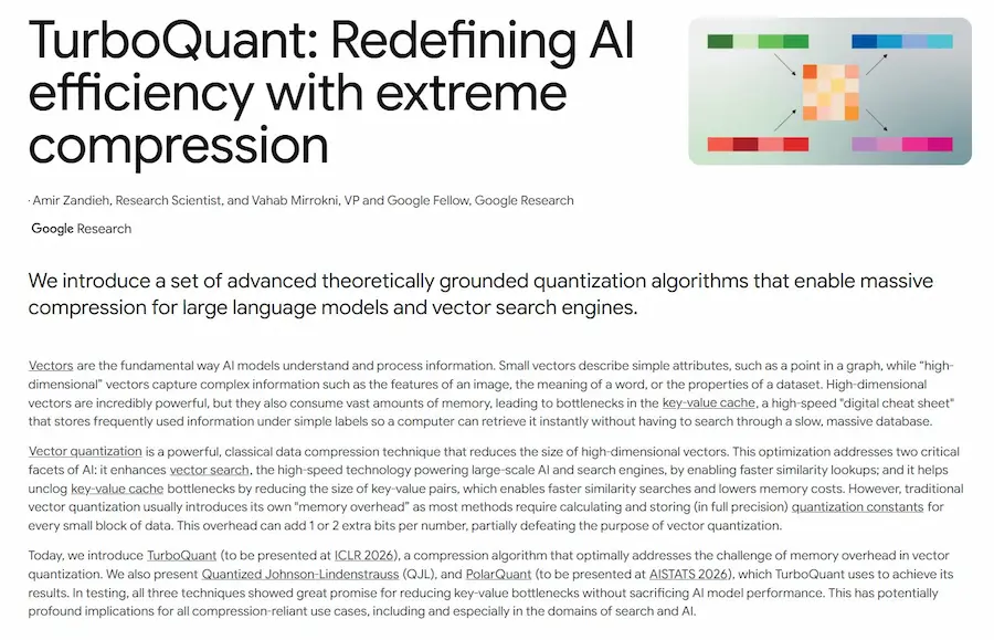 TurboQuant di Google Research