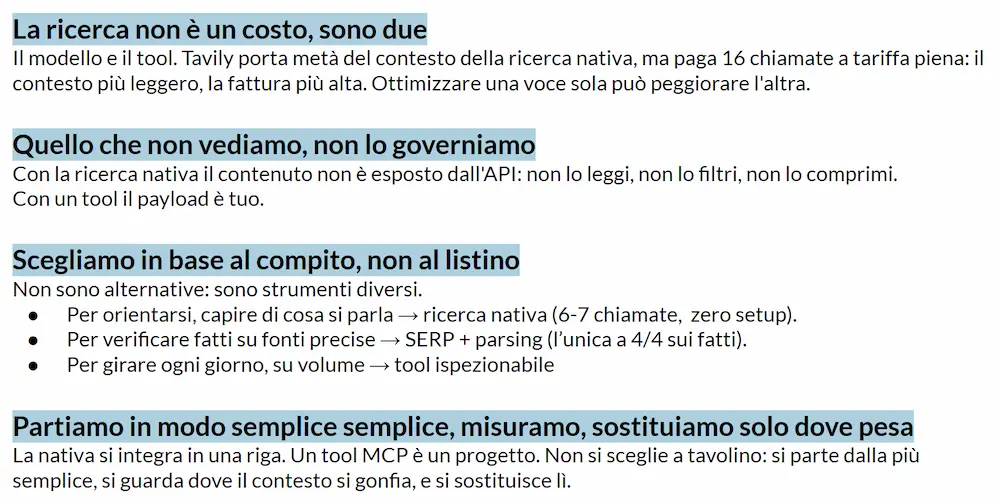 Ricerca nativa dei modelli AI: 4 take away
