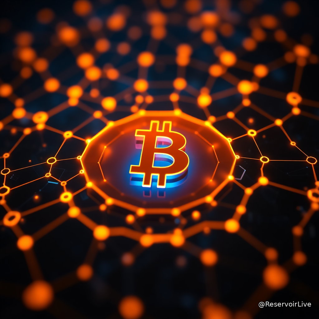 Logo Tether avec symbole Bitcoin et protocole RGB, représentant le lancement de l'USD₮ sur la blockchain Bitcoin