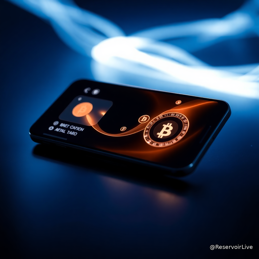 Logo Samsung avec symbole USDC et interface Samsung Wallet