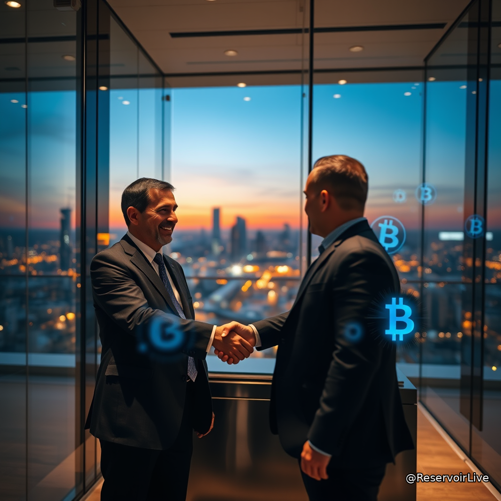 Logo de la banque Hapoalim et symbolique de Galaxy Digital pour illustrer leur partenariat dans le trading de cryptomonnaies