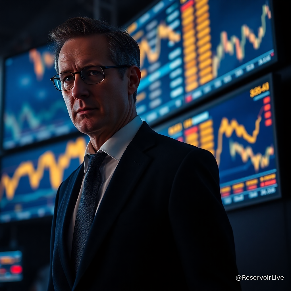 Paul Tudor Jones et le logo de BlackRock avec représentation du Bitcoin