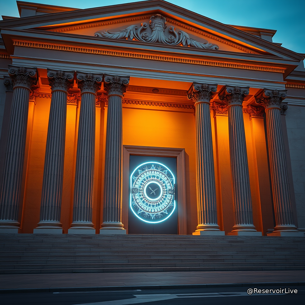 Logo Citi avec symbole Bitcoin représentant le lancement de la plateforme Custody+