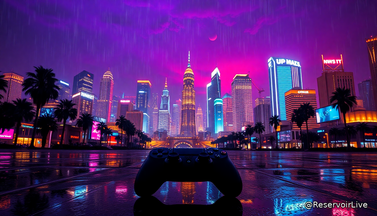 Capture d'écran du gameplay reveal de GTA 6 avec interface de jeu affichée