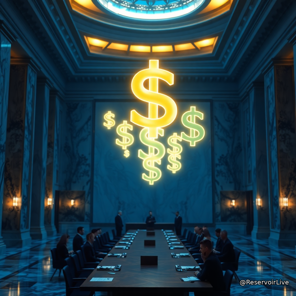 Illustration d'un partenariat bancaire mondial autour d'une monnaie numérique stable