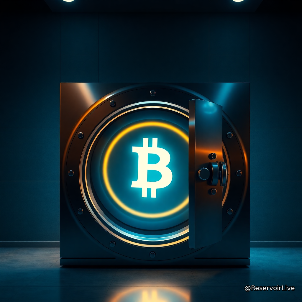 Logo de Block avec symbole Bitcoin et bâtiment bancaire représentant la demande de charte bancaire fédérale