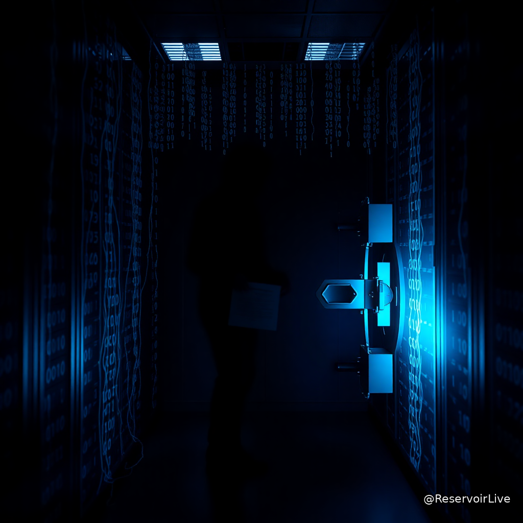 Logo Blockstream avec symbole de menace cybernétique et montant de rançon en BTC