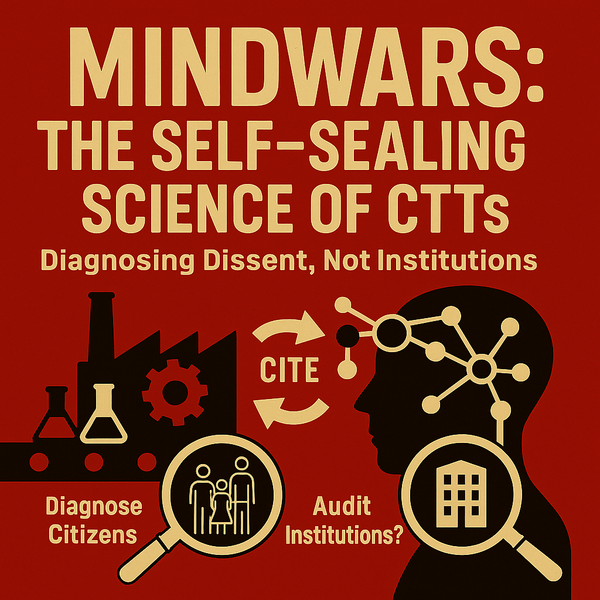 Mindwars: The Self-Sealing Science of Conspiracy Theory Theorists (CTTs)