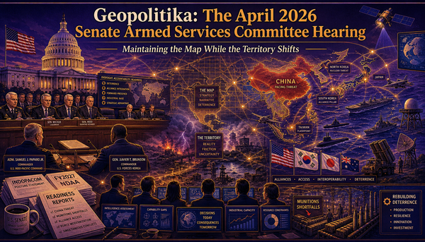 Geopolitika: The April 2026 Senate Armed Services Committee Hearing – Maintaining the Map While the Territory Shifts