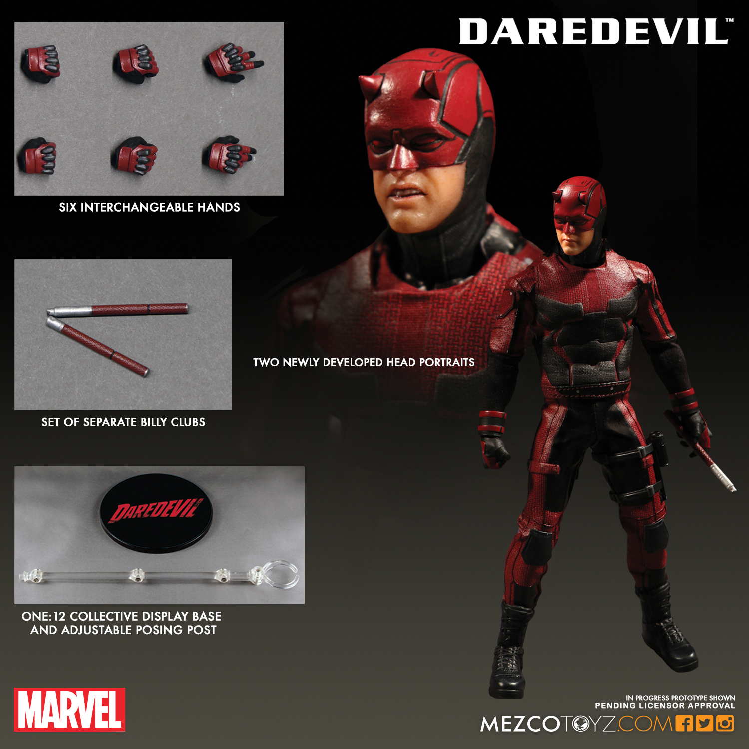 Mezco 2017 One:12 Daredevil
