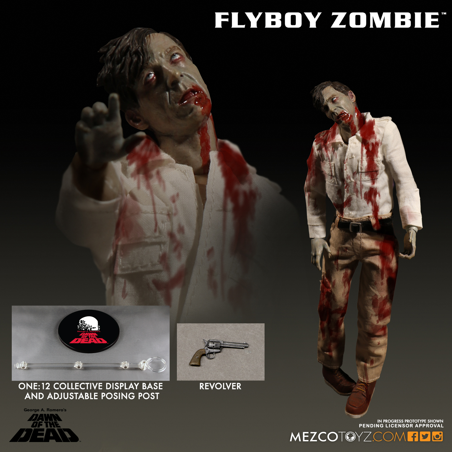 Mezco 2017 One:12 Dawn of the Dead Flyboy