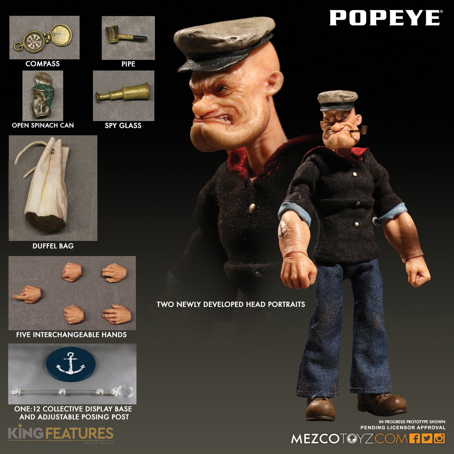 Mezco 2017 One:12 Popeye