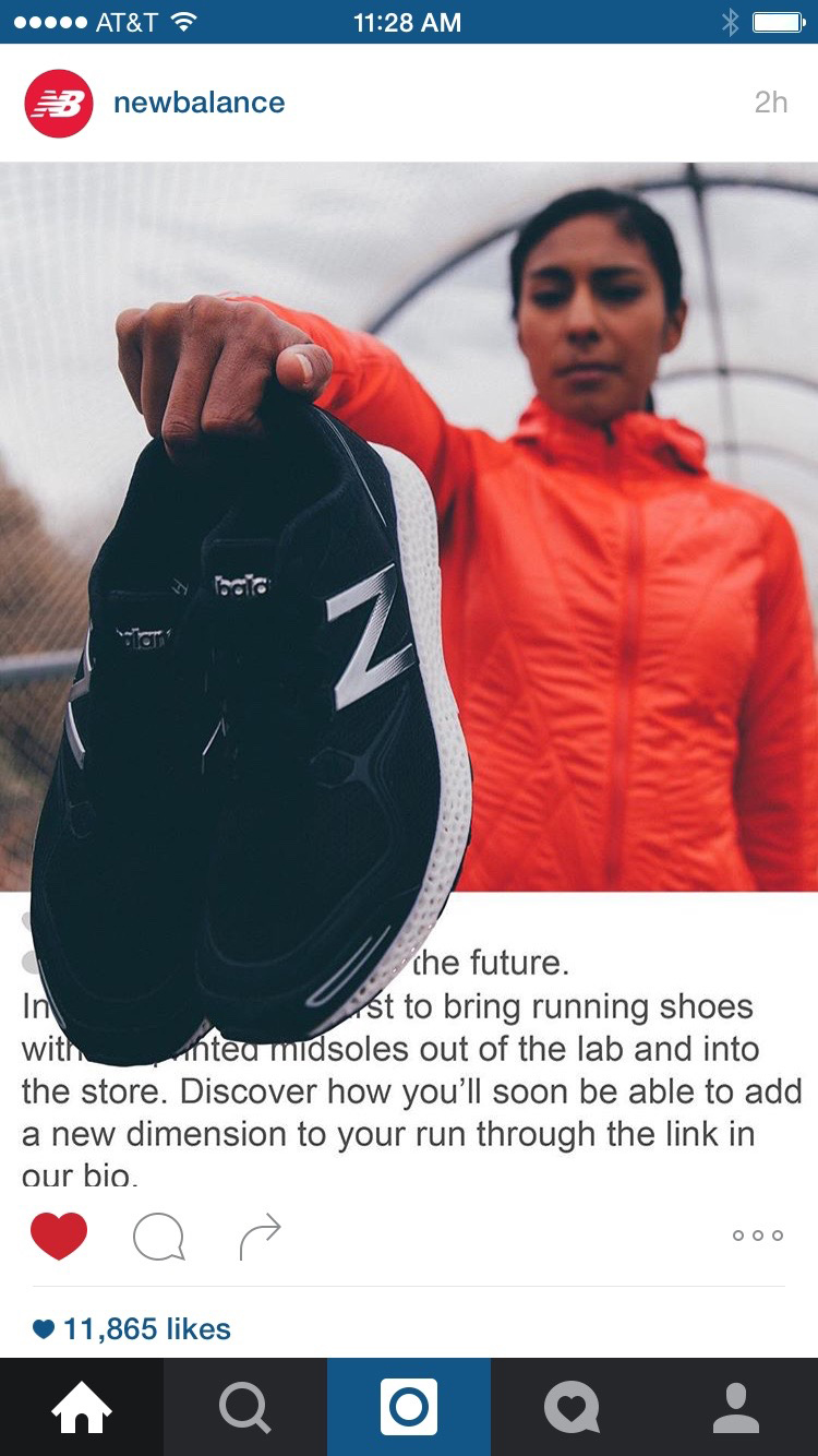 New Balance 3D Post on Instagram