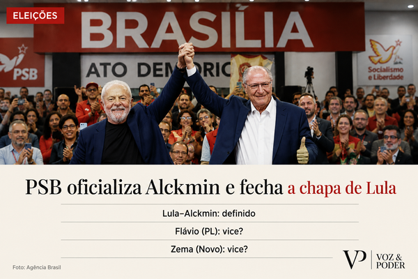 PSB oficializa Alckmin e fecha a chapa de Lula, enquanto a direita ainda negocia vices
