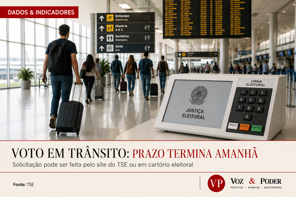 Prazo para solicitar voto em trânsito termina amanhã, quinta-feira (20/8)