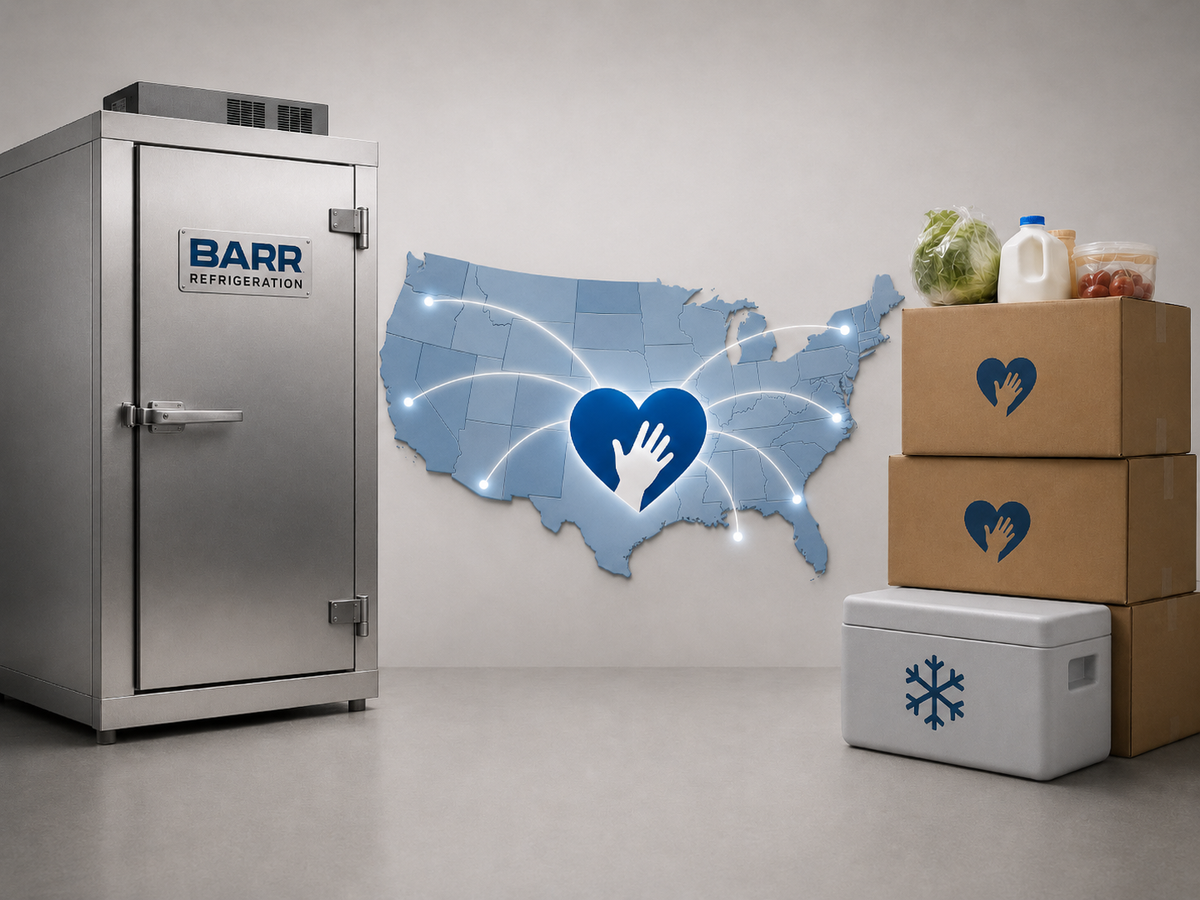 Barr Refrigeration Takes 'Coolers for a Cause' National: What a Commercial Refrigeration Manufacturer's Community Program Reveals About the Cold Storage Gap Post feature image