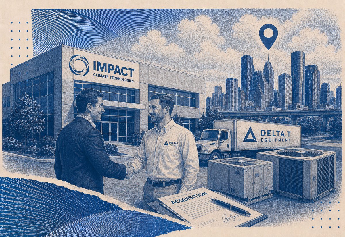Impact Climate Technologies Acquires Delta T Equipment in Houston — The Ardian-Backed Platform Keeps Building Its Commercial HVAC Network Post feature image