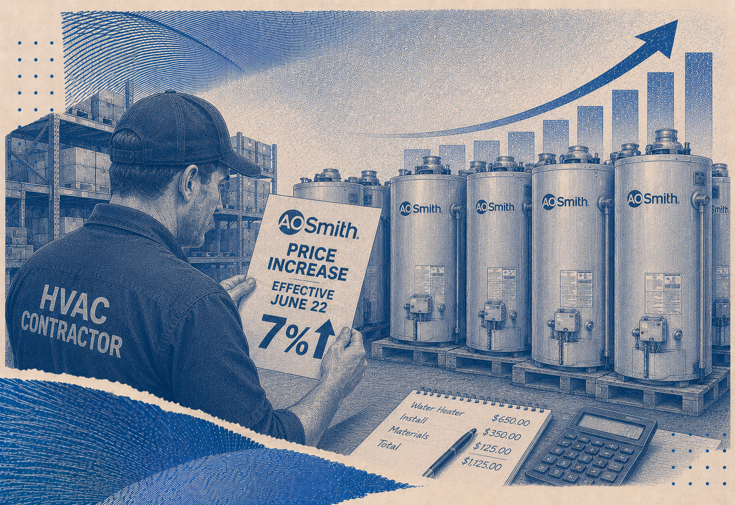 AO Smith Raises Water Heater Prices 7% on June 22 — What HVAC Contractors Selling Water Heaters Need to Know Right Now Post image