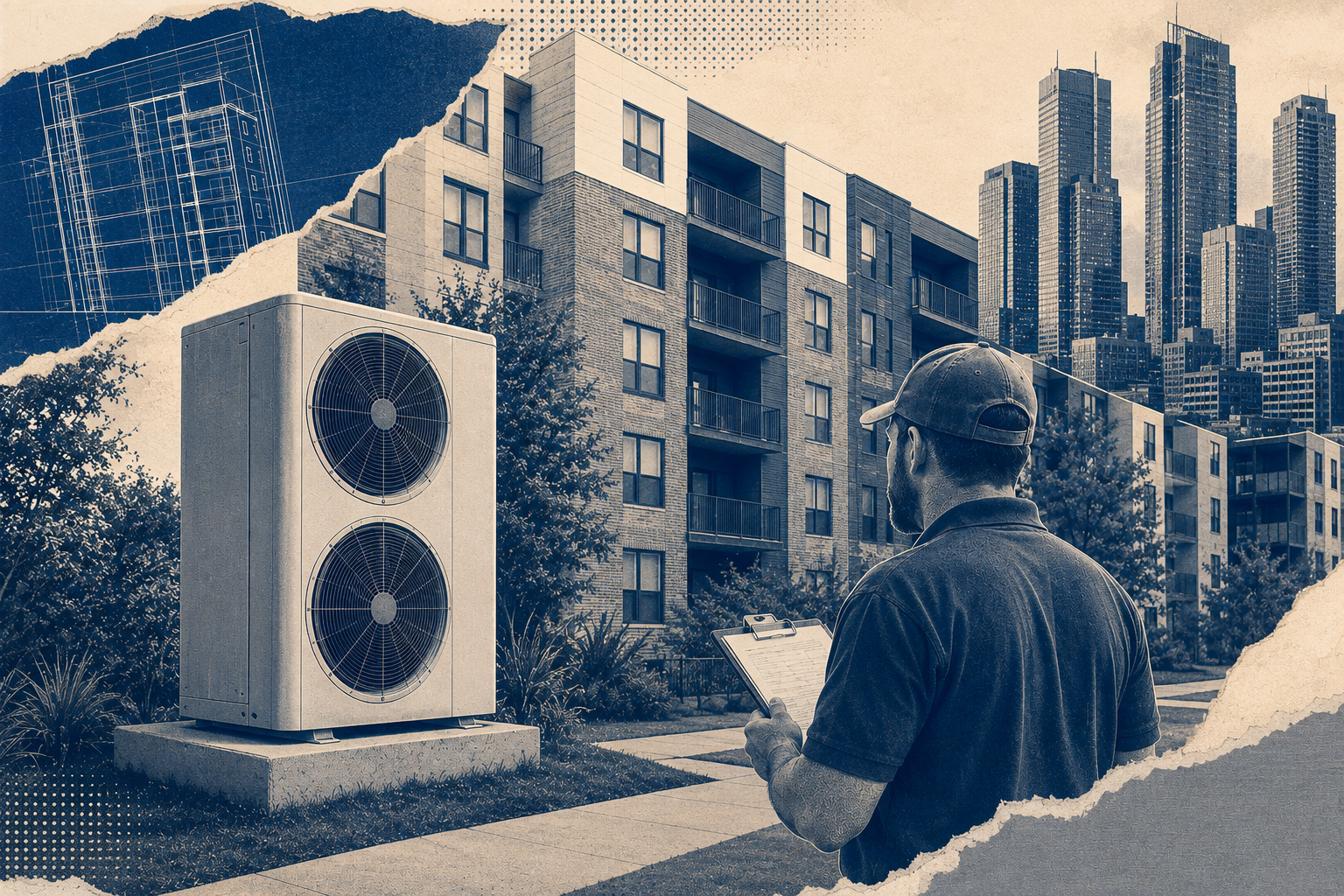 Vertical Heat Pumps Are Becoming a Multifamily Contractor Opportunity Post image