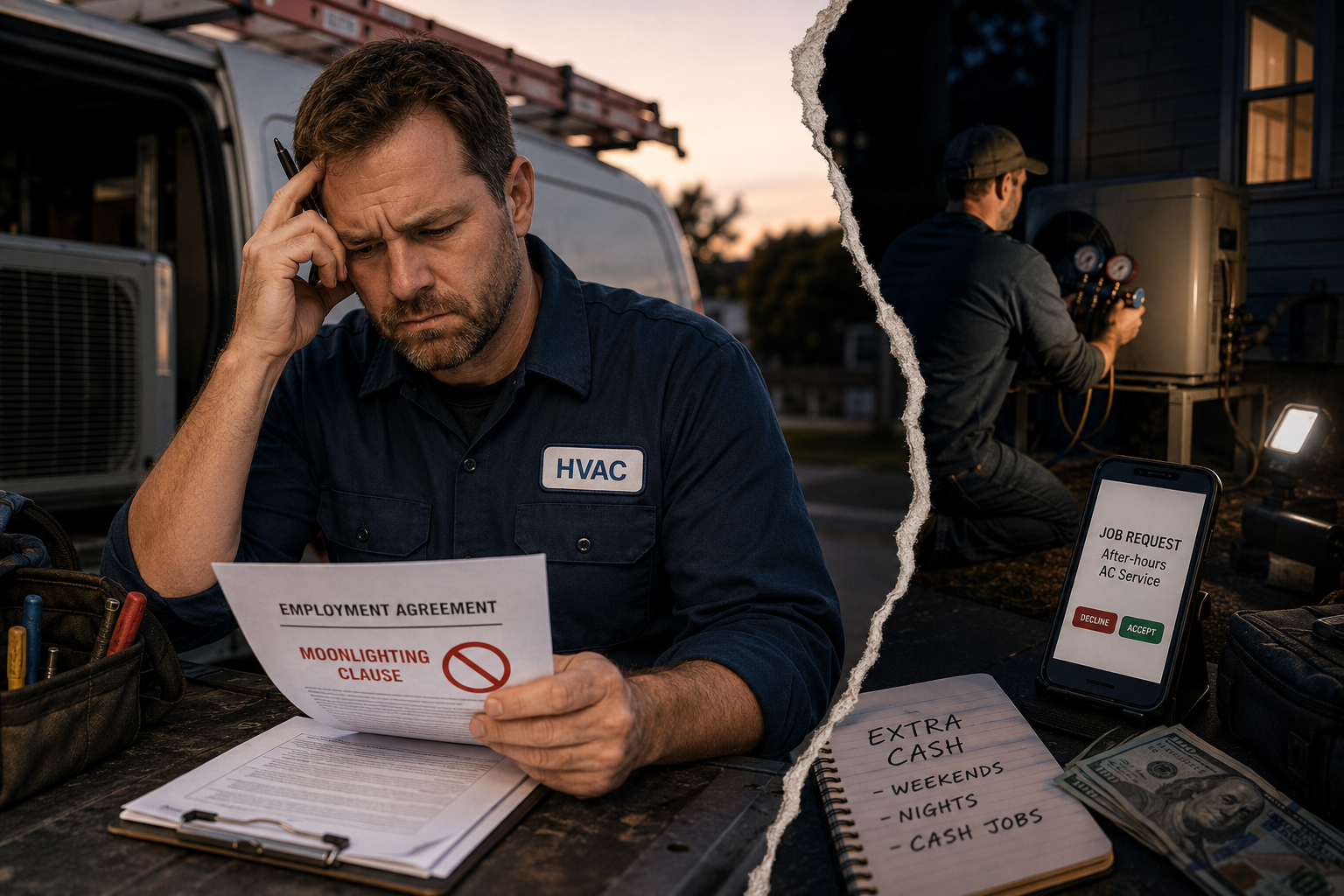 HVAC Contractors Hate Moonlighting — But Banning It May Not Be Enough Post feature image