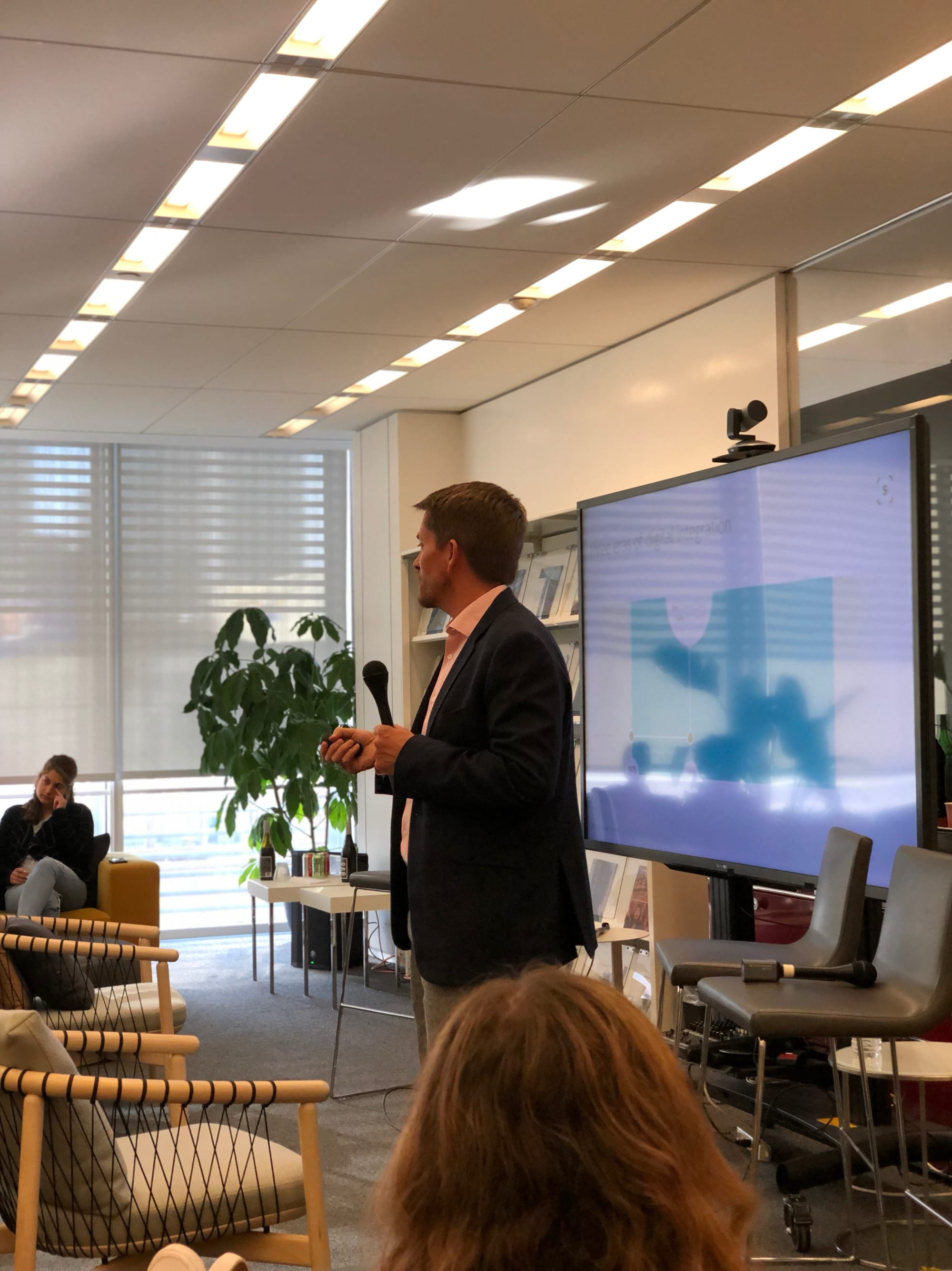 Helen and Dave Edwards speaking at The New York Times