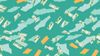 Abstract image of money falling from the sky