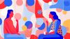 Abstract image of an interview