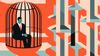 Abstract image of person in a cage
