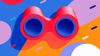 An abstract image of binoculars