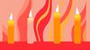 An abstract image of a candle vigil