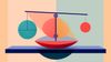 Abstract image of a scale balancing