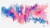 An abstract image of a splatter of pixels