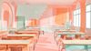 An abstract image of a classroom