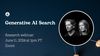 Generative AI Search webinar on June 11, 2024