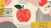 An abstract image of an apple