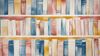An abstract image of books on a bookshelf