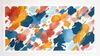 Abstract image of a Memphis style painting on a white w