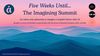 Abstract image that says Five Weeks Until the Imagining Summit
