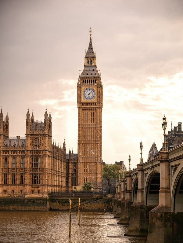 The Palace of Westminster and Big Ben beside the Thames