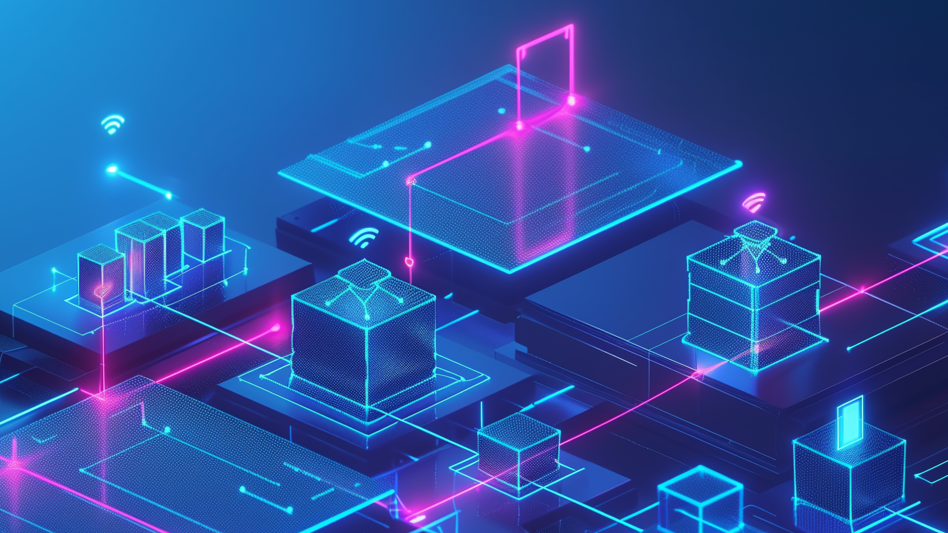 graphic showing an artist's rendition of the Karrier One network.