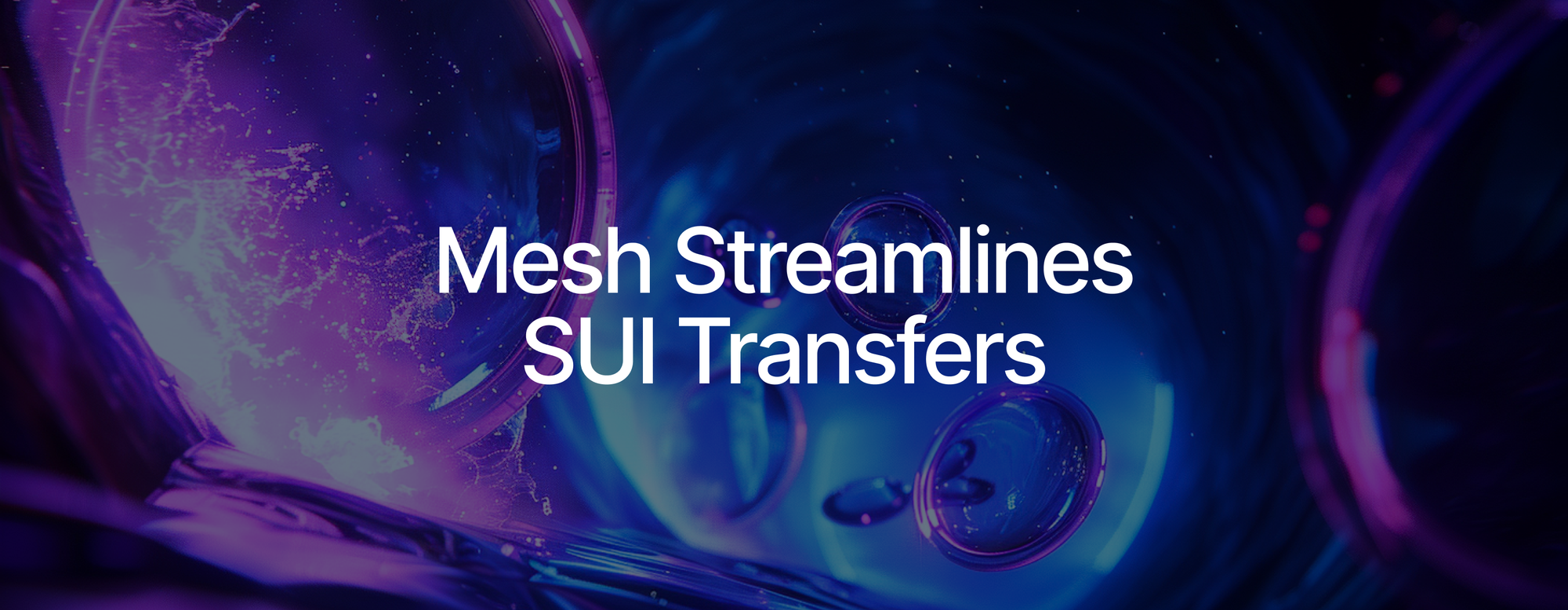 Mesh Onboards SUI, Simplifying Token Transfers