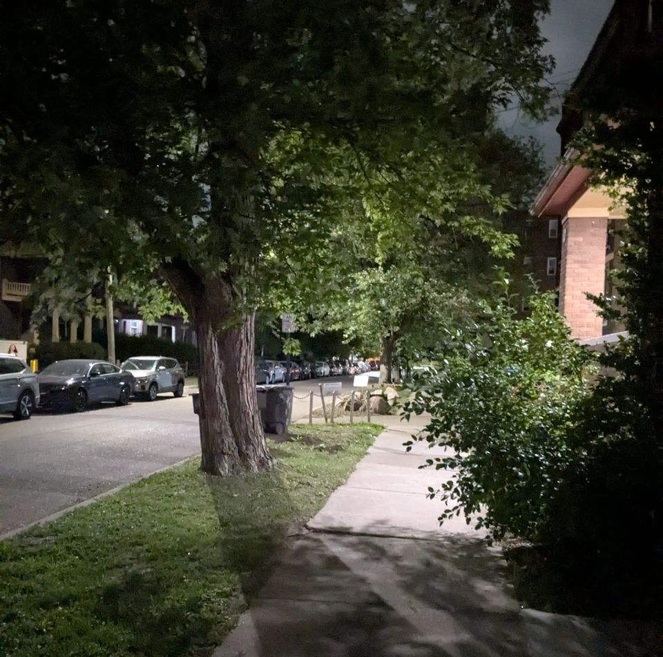 photo: midsummer street in Detroit at night