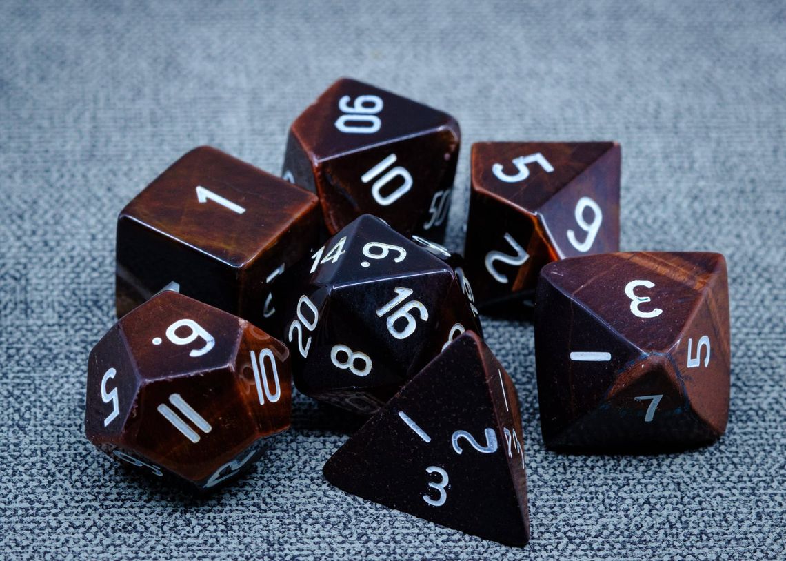 Tiger's eye (?) Dice