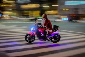 Santa on a Motorcycle