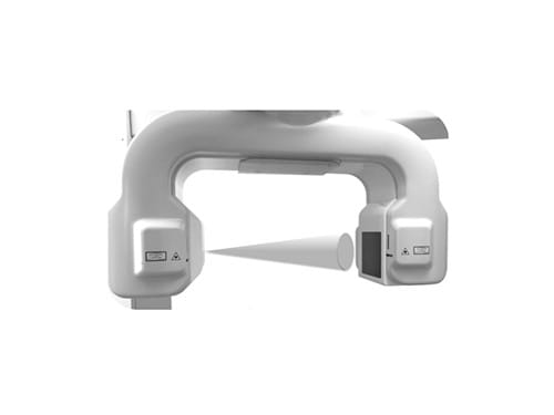 Illustration av projektionsgeometri i CBCT-maskin