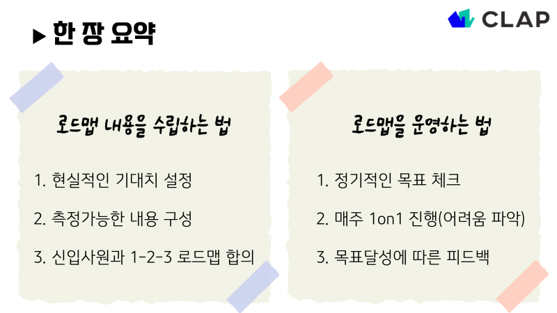 CLAP, clap, 클랩, 1on1, 신입사원 온보딩, 신입사원 온보딩 로드맵