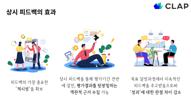 상시 피드백의 3가지 효과를 설명합니다