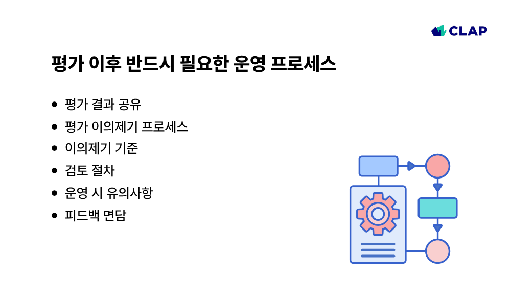 평가 이후 반드시 필요한 운영 프로세스